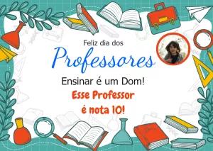 Cartão Dia dos Professores com Foto para Editar Online