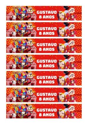 Rótulo de Garrafa Digital Circus para Editar Online