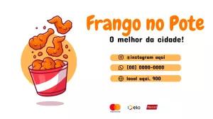 Cartão de Visita Frango Frito Editável para Imprimir