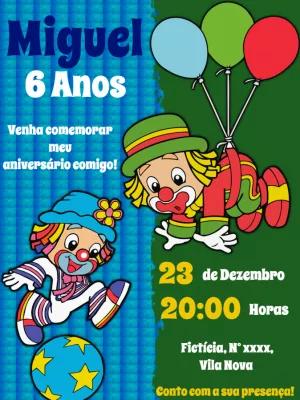 Convite de Aniversário Patati e Patatá para Editar Online