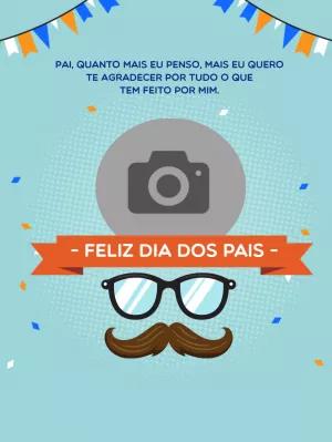 Cartão de Dia dos Pais com Foto para Editar Online