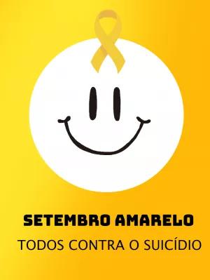 Post Setembro Amarelo com Laço e Frase para Editar Online