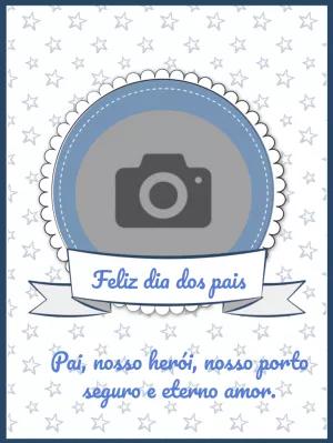 Cartão Dia dos Pais com Foto para Editar Online