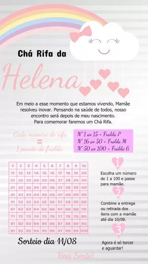 Convite Chá Rifa Chuva de Amor Editável Online para Enviar