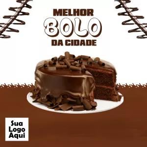 Post de Bolo para Confeitaria Editável Online