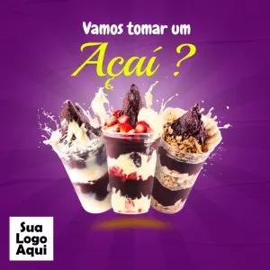 Post Editável para Açaíteria: Crie seu Anúncio Online