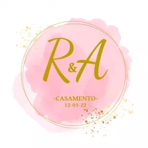 Logo Monograma de Casamento Editável Online