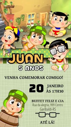 Convite de Aniversário Chaves Baby para Editar Online
