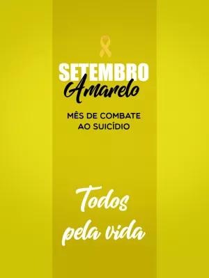 Arte Setembro Amarelo: Post de Conscientização para Editar
