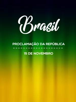 Post Proclamação da República com Cores do Brasil para Editar
