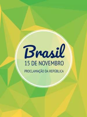 Post Proclamação da República com Arte Geométrica para Editar