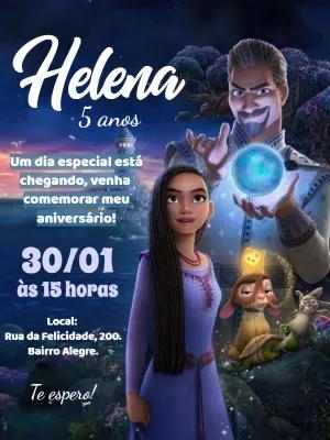 Convite de Aniversário Wish o Poder dos Desejos para Editar