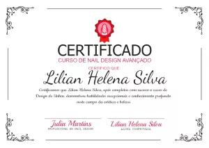 Certificado de Curso de Nail Design Elegante para Editar Online