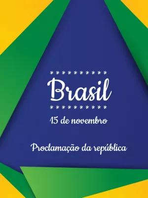 Post Proclamação da República com Cores do Brasil para Editar