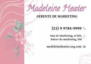 Cartão de Visita Marketing Floral para Editar Online