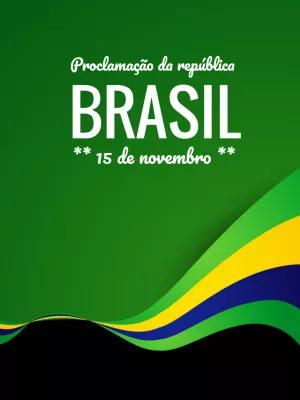 Post Proclamação da República com Cores do Brasil para Editar