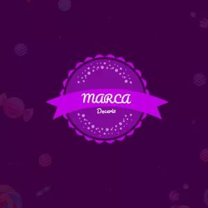 Logo para Doceria Roxo com Selo para Editar Online