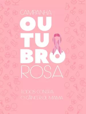 Arte Outubro Rosa para Campanha Editável Online
