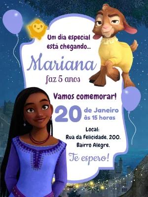 Convite de Aniversário Wish o Poder dos Desejos para Editar