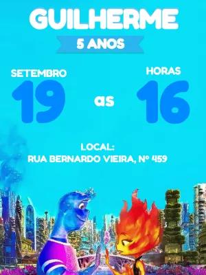 Convite de Aniversário Elementos para Editar Online
