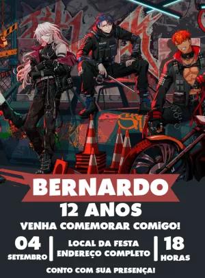 Convite Aniversário Paradox Live para Editar Online