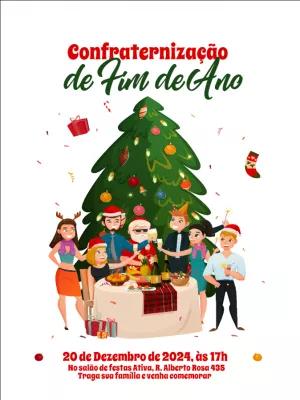 Convite Confraternização de Fim de Ano para Editar Online