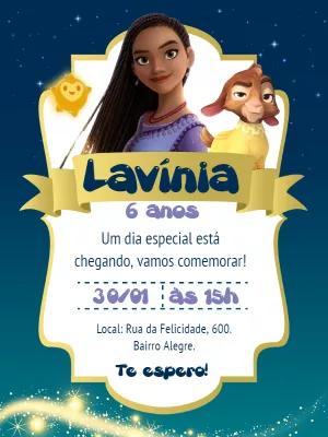 Convite de Aniversário Wish o Poder dos Desejos para Editar