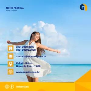 Cartão de Visita Digital Profissional para Editar e Compartilhar