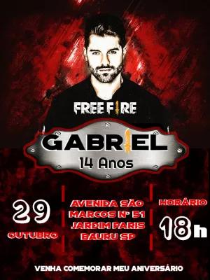 Convite Aniversário Alok Free Fire para Editar Online