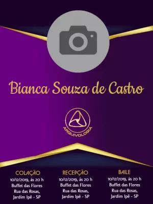 Convite de Formatura Elegante com Foto para Editar Online