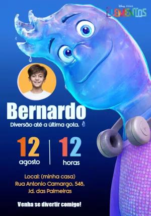 Convite Aniversário Elementos com Foto para Editar Online