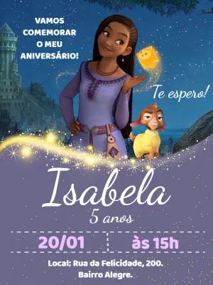 Convite de Aniversário Wish o Poder dos Desejos para Editar