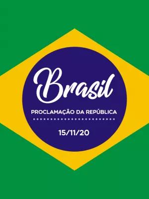 Post Proclamação da República com Bandeira do Brasil para Editar