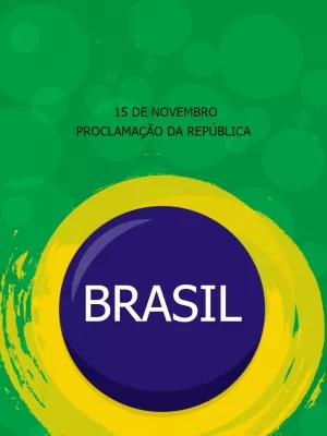 Arte Proclamação da República com Cores do Brasil para Editar