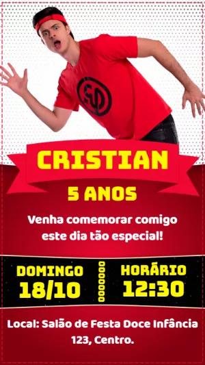 Convite de Aniversário Enaldinho para Editar Online