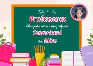 Cartão Dia dos Professores com Foto para Editar Online