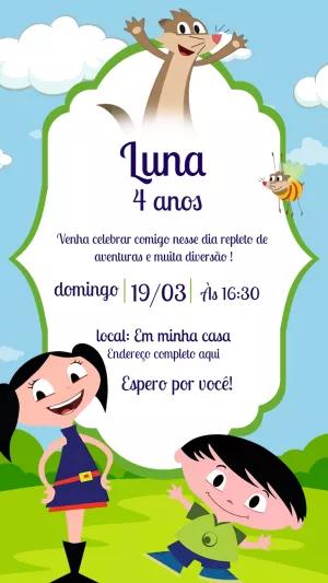 Convite de Aniversário Show da Luna Editável Online