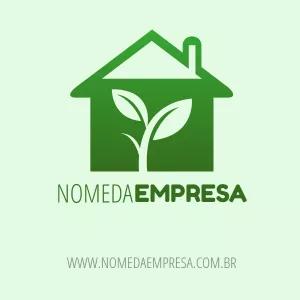 Logo Natureza com Casa e Planta para Editar Online