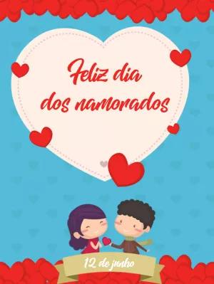 Post Dia dos Namorados com Casal Fofo para Editar Online