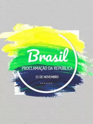 Post Proclamação da República Cores do Brasil Editável Online
