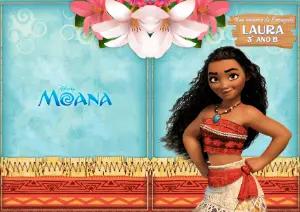 Capa de Caderno Moana Editável para Imprimir em Casa