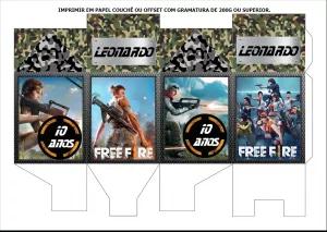 Caixa Milk Free Fire Editável para Aniversário para Imprimir