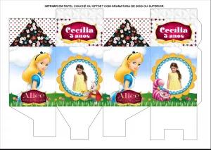 Caixa Milk Alice no País das Maravilhas com Foto para Editar