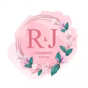 Logo Monograma Floral de Casamento para Editar Online