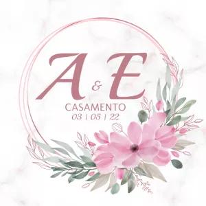 Logo Monograma Floral de Casamento para Editar Online
