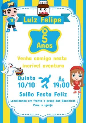 Convite de Aniversário Os Aventureiros para Editar Online