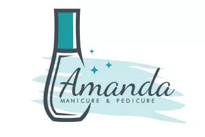 Logo Editável para Manicure e Designer de Unhas