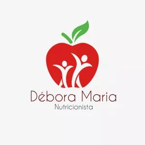 Logo Nutricionista Editável com Maçã para Personalizar