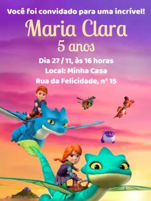Convite de Aniversário Dragões Equipe de Resgate para Editar