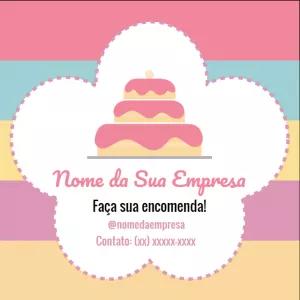 Logo Editável para Confeitaria com Bolo para Editar Online